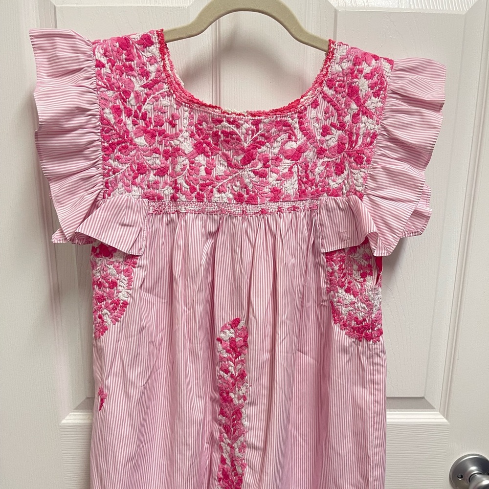 Mi Golondrina Pink Embroidered Dress - Picture 2 of 14